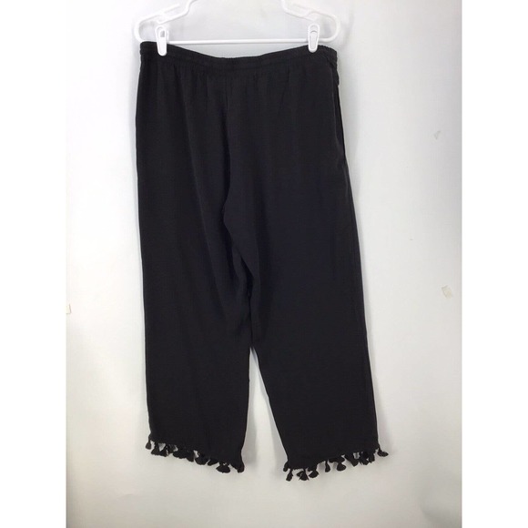 August Silk Elegant Black Cropped Jumpsuit - Picture 3 of 14